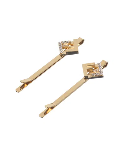 Fendi Hair Clips In Gold