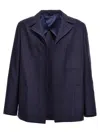 Fendi Half Belt Jacket In Blue