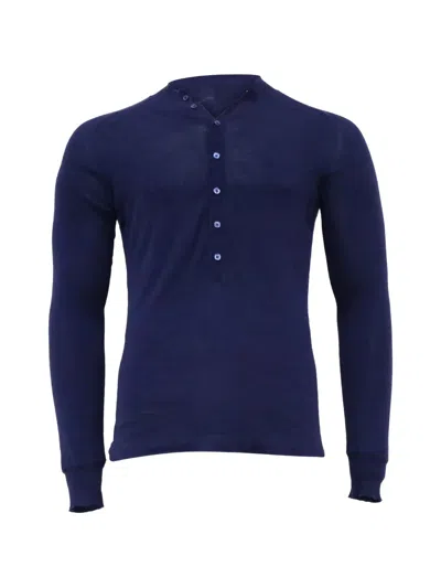 Pre-owned Fendi Half-buttoned Fitted Sweater In Blue