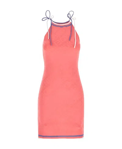 FENDI FENDI LOGO MOTIF MIDI DRESS