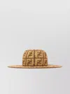 Fendi Hand-woven Viscose And Cotton Hat With All-over Ff Motif Accessories