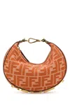 Fendi Women Borsa A Mano Graphy Mini In Denim Ricamato