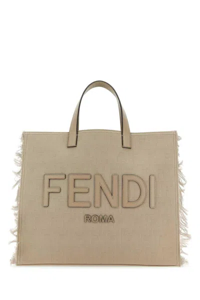 Fendi Borsa Shopping In Jacquard Ricamato Uomo