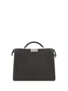 Fendi Top Handle Shoulder Bag With Removable Strap In Black