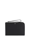 Fendi Leather Pouch Bag In Black