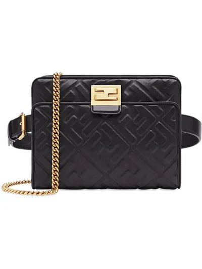 Fendi Handbags In Black/gold