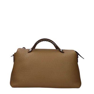 Fendi Handbags By The Way Women Leather Beige/leather