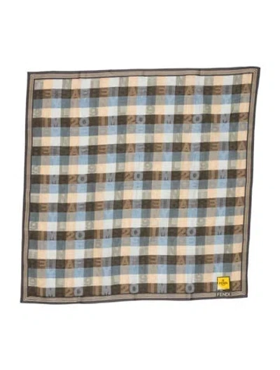 Pre-owned Fendi Handkerchief Vintage Scarf In Neutrals