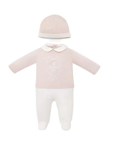 Fendi Pink Jersey Baby Set
