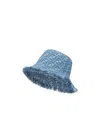 Fendi Ff Monogram Bucket Hat Hats Light Blue In Blue