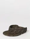 Fendi Visor Flat Brim In Brown