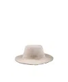 Fendi Hat With Wide Brim In Nude
