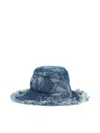 Fendi Blue Denim Bucket Hat In Blue