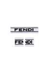 Fendi Headband And Wristband Set In White