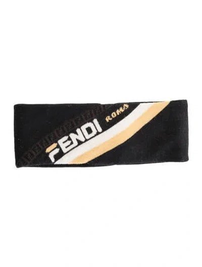 Pre-owned Fendi Headband In Black