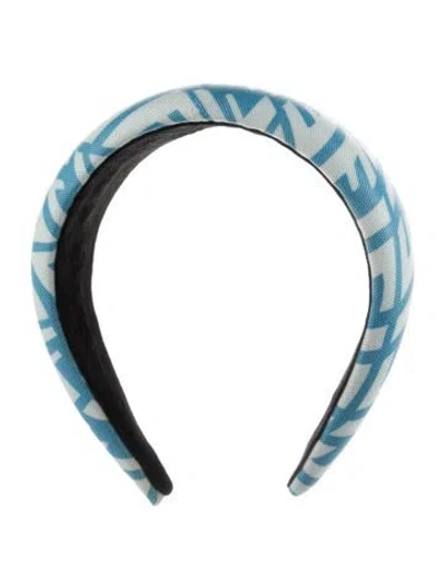 Pre-owned Fendi Headband In Blue/neutrals