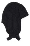Fendi Dark Grey Graphite Wool Beanie Hat In Grey