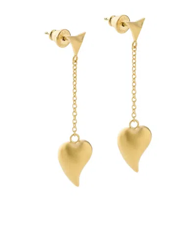 Fendi Heartbeat Pendant Earrings In Transparent