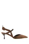 Fendi Colibrì Lite Slingbacks In Ff Fabric In Brown