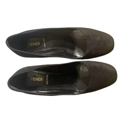 Pre-owned Fendi Heels In Black