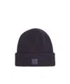 Fendi Hem Knitted Hat In Black