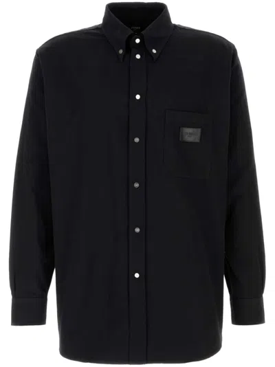 FENDI LOGO-PATCH SHIRT