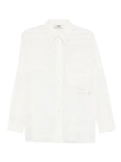 Fendi Lace-panel Shirt