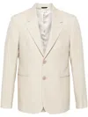 Fendi Neutral Single-breasted Wool Blazer In Beige