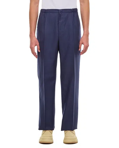 Fendi Trousers With Elasticated Waist In Blue