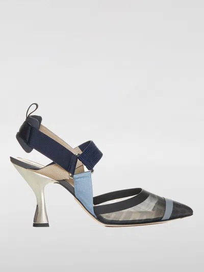 Fendi High Heel Shoes  Woman Colour Grey In Blue