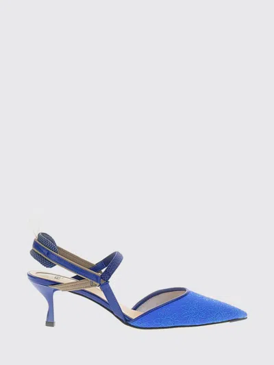 Fendi High Heel Shoes Woman  In Blue