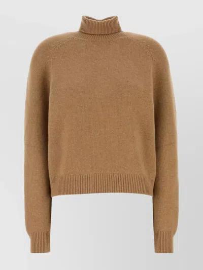 Fendi Logo-embroidered Sweater In Brown