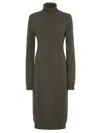 Fendi Cashmere High-neck Midi Dress