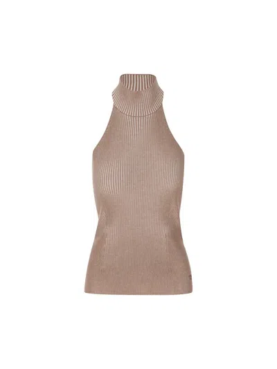 FENDI HIGH-NECK KNITTED TOP