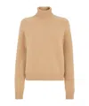 Fendi High-neck Long-sleeved Cashmere Sweater In Nude