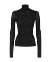 Fendi High-neck Long-sleeved Sweater In Black