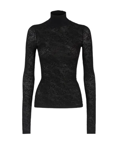 Fendi High-neck Long-sleeved Sweater In Multicolor