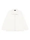 Fendi High-neck Zip-up Jacket In White