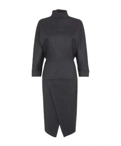 Fendi High-necked Dress In Black