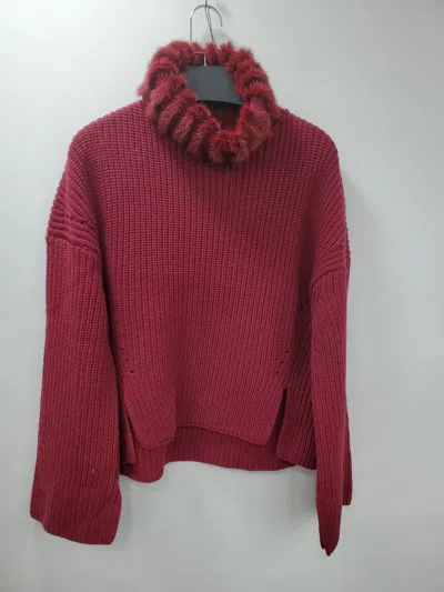 Fendi High-necked Pullover In Red