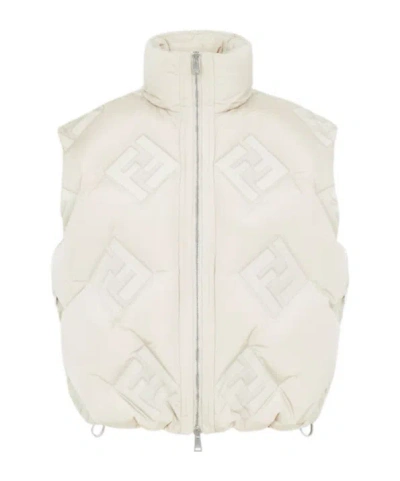 Fendi High-necked Vest In White