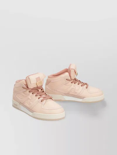 Fendi High-top Sneakers Baguette Pocket In Rose