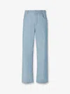 Fendi Men High Waist Jeans In Blue