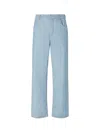 Fendi Men High Waist Jeans In Blue
