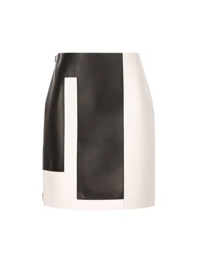 Fendi Multicolour Inlaid Leather Mini Skirt