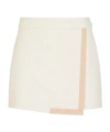 Fendi High-waist Satin Trim Mini Skirt In Nude
