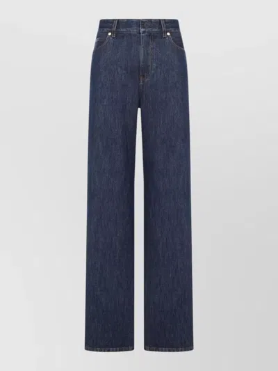 FENDI HIGH WAIST STRAIGHT LEG FIVE POCKET JEANS