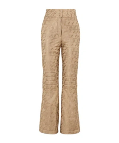 FENDI FENDI MONOGRAMMED HIGH-WAISTED SKI PANTS