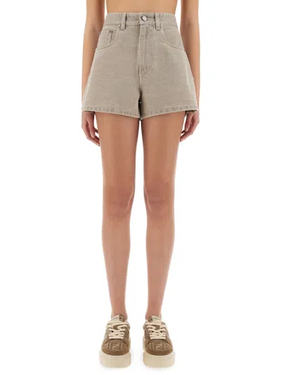 Fendi High-waisted Denim Shorts