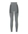 Fendi Grey Tech Fabric Leggings In Gray